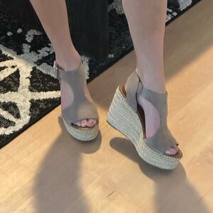 Franco Sarto Tan Wedge Shoes